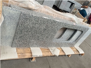Chinese G640 Granite Countertop, Padang G640 Tops, Black Spot Grey Granite, White Pearl Granite Kitchen Countertop & Bar Top &Fabrication&Island Top&Bench Top&Custom Countertops Chinese G640 Granite Countertop, Padang G640 Tops, Black Spot Grey Granite, White Pearl Granite Kitchen Countertop & Bar Top &Fabrication&Island Top&Bench Top&Custom Countertops