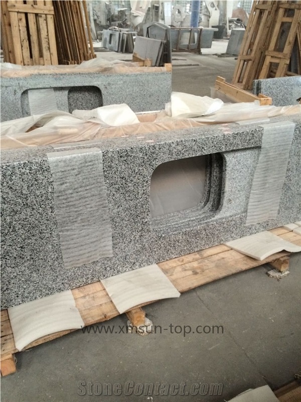 Chinese G640 Granite Countertop, Padang G640 Tops, Black Spot Grey Granite, White Pearl Granite Kitchen Countertop & Bar Top &Fabrication&Island Top&Bench Top&Custom Countertops