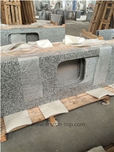Chinese G640 Granite Countertop, Padang G640 Tops, Black Spot Grey Granite, White Pearl Granite Kitchen Countertop & Bar Top &Fabrication&Island Top&Bench Top&Custom Countertops
