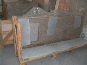 Chinese G682 Countertop, Golden Granite Kitchten Countertop, Sunset Gold Countertop, G682 Island Countertop, Rust Yellow Kitchen Bar Top