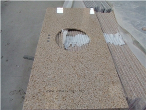 Chinese G682 Countertop, Golden Granite Kitchten Countertop, Sunset Gold Countertop, G682 Island Countertop, Rust Yellow Kitchen Bar Top