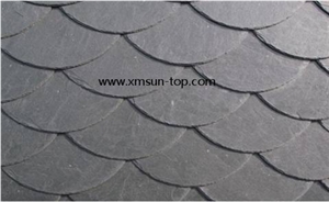 Chinese Roofing Slate, Grey Slate Roofing Tiles, Dark Grey Slate Roof Tiles, Verde Slate Tile Roof, U-Shape Roof Covering and Coating, Stone Roofing