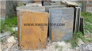 Chinese Rustic Yellow Slate Cut to Size with Natural Surface/ Rustic Green Slate Cut to Size/ Slate Wall Tiles/ for Flooring/ Landsacaping
