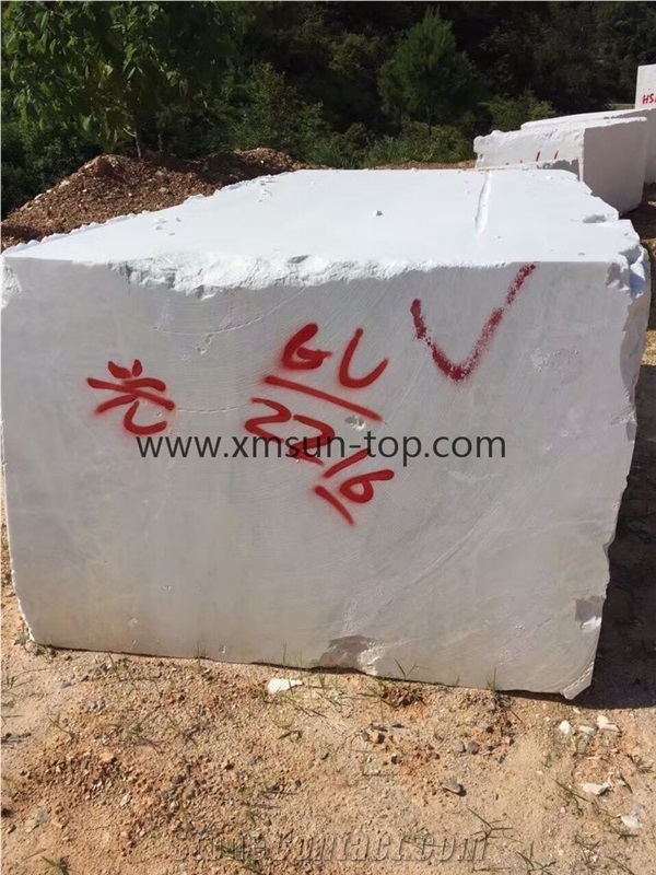 Chinese Sun White Marble Blocks/China White Marble Blocks/Own Marble Quarry/White Marble Blocks