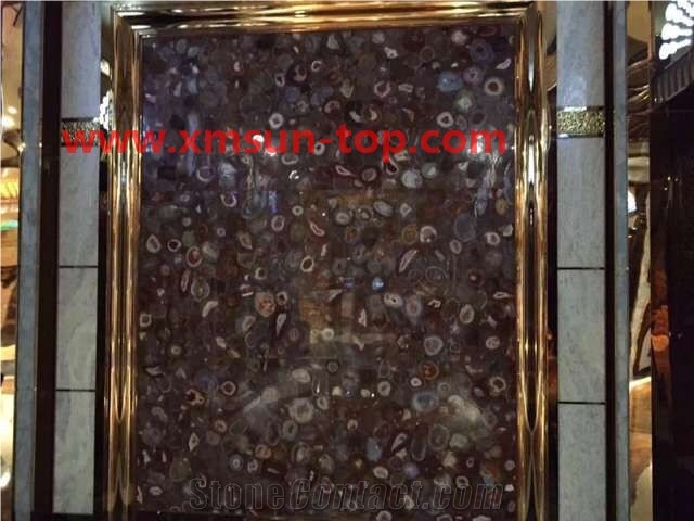 Dark Blue Semi-Precious Stone Interior Walling/Agate Stone Walling/Multicolor Semi Precious Stone/Home Decoration/Building Stones/Polished Stone/Colorful Interior Stone