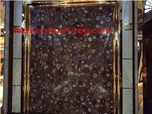 Dark Blue Semi-Precious Stone Interior Walling/Agate Stone Walling/Multicolor Semi Precious Stone/Home Decoration/Building Stones/Polished Stone/Colorful Interior Stone
