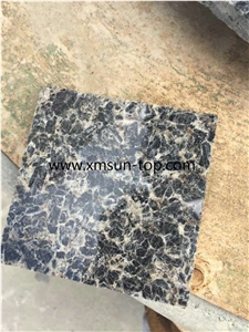 G304 Leopard Skin Granite Tiles, Black Leopard Skin, China Leopard Flower Granite Tiles, Zhangpu Leopard Flower Cut to Size, Leopard Spot Black Base Tile