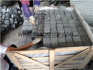 G654 Cube Stone/China Nero Impala Granite Cobble Stone/Changle Pingnan Sesame Black Granite Pavers/ Grey Grantie Paving Sets