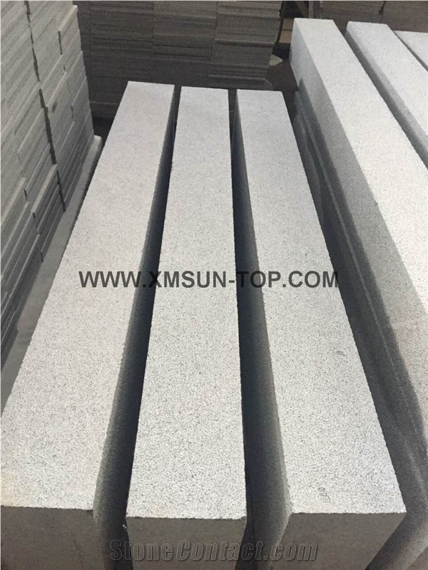 G654 Granite Kerbstone/ New Impala Granite Road Stone/Flake Grey Side Stone/Sesame Black Of China/Palladio Light Granite Side Stone/Exterior/ Bush Hammered Surface