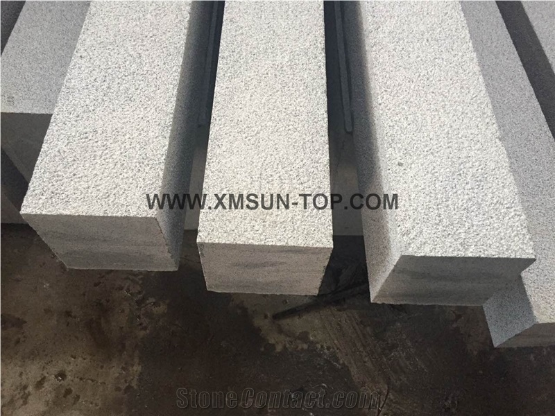 G654 Granite Kerbstone/ New Impala Granite Road Stone/Flake Grey Side Stone/Sesame Black Of China/Palladio Light Granite Side Stone/Exterior/ Bush Hammered Surface
