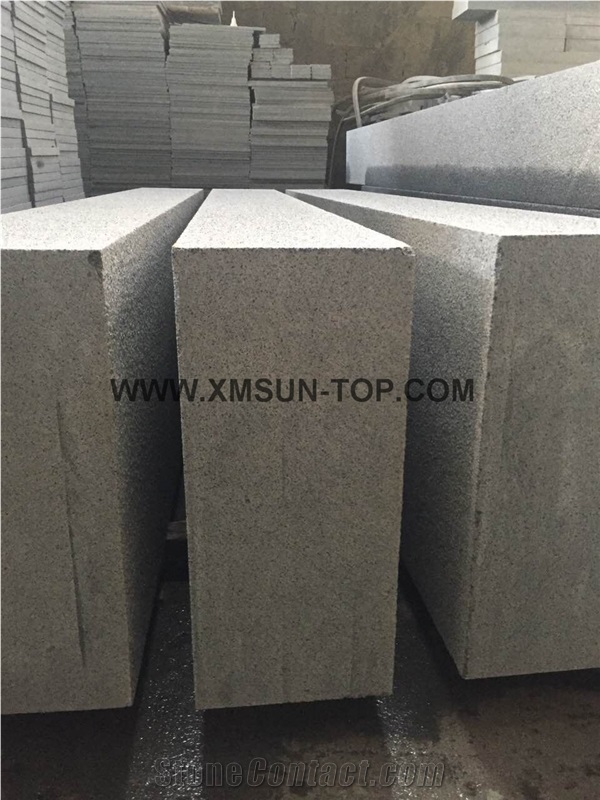 G654 Granite Kerbstone/ New Impala Granite Road Stone/Flake Grey Side Stone/Sesame Black Of China/Palladio Light Granite Side Stone/Exterior/ Bush Hammered Surface