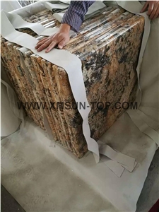 Golden Persa Granite Table Top/Amarelo Persa Reception Counter/Cream Persa Granite Reception Desk/Giallo Palmeiras Work Tops/Yellow Granite Desktop/Natural Stone Square Tabletops/Interior Decoration