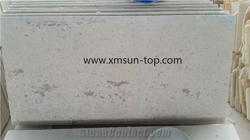 Grey Limestone Steps, Light Grey Limestone Stair, Stair Treads, Stair Riser, Honed Stair/Staircase,Paving Stone, Limestone Paver