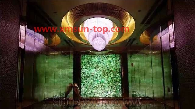 Light Green Semi-Precious Stone Interior Walling/Agate Stone Walling/Multicolor Semi Precious Stone/Home Decoration/Building Stones/Polished Stone/Colorful Interior Stone