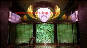 Light Green Semi-Precious Stone Interior Walling/Agate Stone Walling/Multicolor Semi Precious Stone/Home Decoration/Building Stones/Polished Stone/Colorful Interior Stone