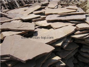 Pink Sandstone Flagstone, Natural Pink Red Random Flagstone, Natural Split, Irregular Sandstone Flagstone for Garden Road Paving/Walkway Paver/Courtyard/Patio/Driveway