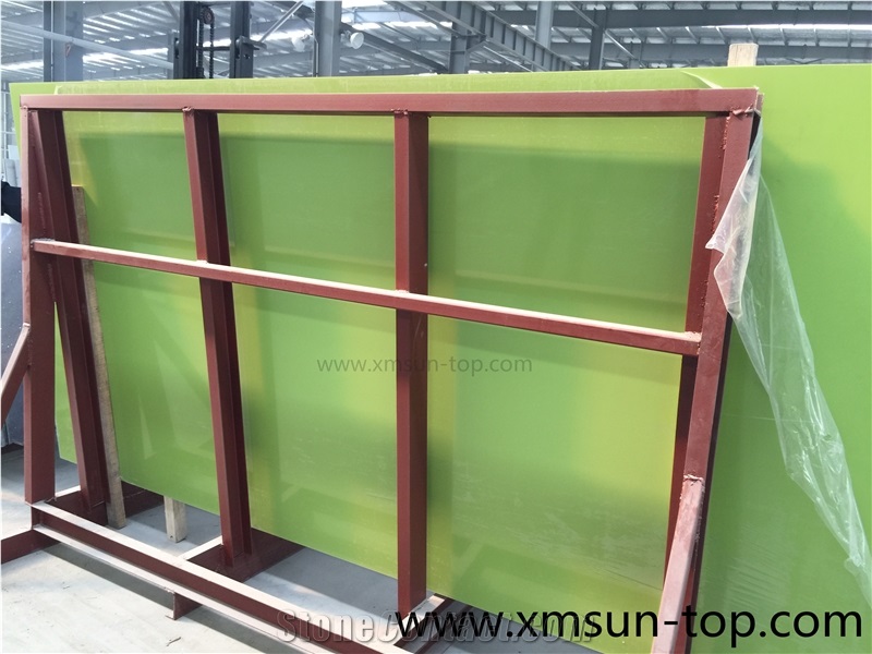 Pure Green Quartz Stone Slabs & Tiles, Engineered Stone, Artificial Stone, Solid Surfaces, Verde Polished Quartz Big Slab, Green Quartz Tile