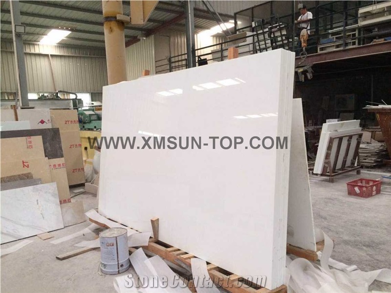 Pure White Nano Crystallized Glass Stone Slab&Tile/ Microlite Glass Stone/Pure White Nano Glass/China Manmade&Artificial Stone/Polished Nano Glass for Interior or Exterior Wall,Floor Decoration