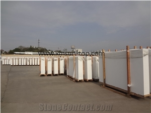 Pure White Nano Crystallized Glass Stone Slab&Tile/ Microlite Glass Stone/Pure White Nano Glass/China Manmade&Artificial Stone/Polished Nano Glass for Interior or Exterior Wall,Floor Decoration