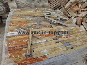 Rustic Quartzite Walling Tiles/ Wall Backgroud/ Yellow Quartzite Veneer/ Ledge Panel/ Paving Stones Rustic Quartzite Walling Tiles/ Wall Backgroud/ Yellow Quartzite Veneer/ Ledge Panel/ Paving Stones