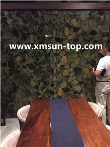 Semi-Precious Stone Interior Walling/Agate Stone Walling/Multicolor Semi Precious Stone/Home Decoration/Building Stones/Polished Stone/Colorful Interior Stone
