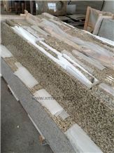 Tiger Skin Yellow Granite Table Tops/Yellow Granite Reception Counter/China Yellow Granite Reception Desk/Natural Stone Work Top/Square Table Top/Solid Surface/Polished Granite Desktop/Interior Stone