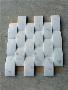 Classical Cream Beige Marble 3d Wall Panel Tiles / Crema Marble Walling Tiles Building Ornaments Cnc Interior Stone