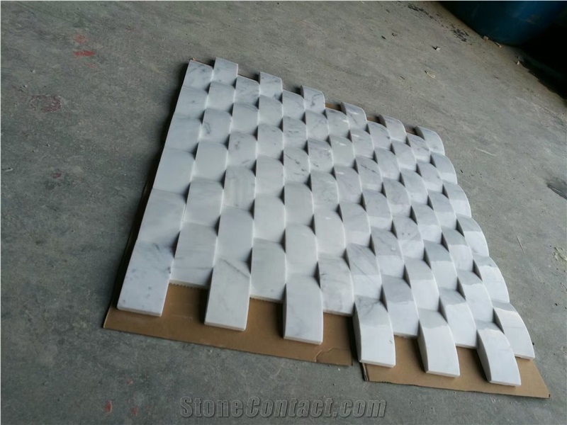 Classical Cream Beige Marble 3d Wall Panel Tiles / Crema Marble Walling Tiles Building Ornaments Cnc Interior Stone
