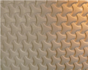 Classical Cream Beige Marble 3d Wall Panel Tiles / Crema Marble Walling Tiles Building Ornaments Interior Stone