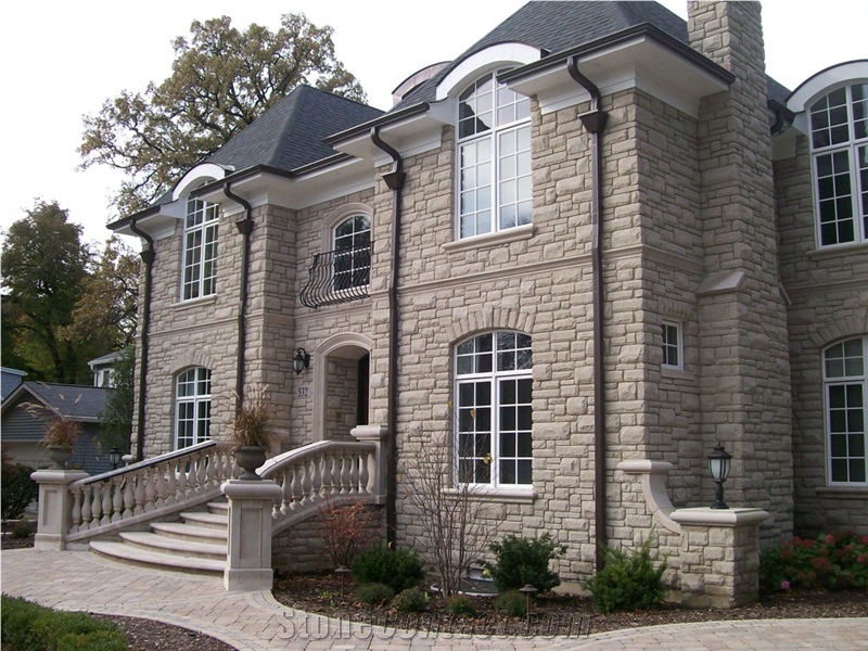 Portugal Beige Limesone Tiles Split Face for Building Wall Cladding/ Cream Classico Limestone Mushroom Stone Wall Facades Panel