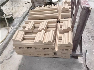 Portugal Beige Limestone Border Line /Portofino Beige Limestone Molding for Exterior Building Decoration