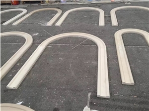 Portugal Beige Limestone Door Frame /Portofino Cream Limestone Window Frame for Exterior Building Decoration Crema Coral Stone Thresholds Own Factory