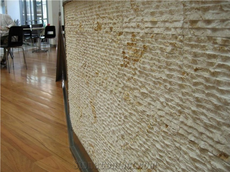 Portugal Beige Limestone Split Face Walling Panel Tiles /Portofino Cream Limestone for Exterior Building Wall Decoration Crema Coral Stone Mushroom Stone Face Skirting