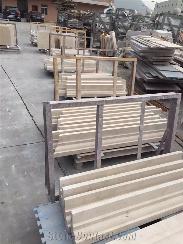 Portugal Beige Limestone Window Sills /Portofino Cream Limestone Window Frame for Exterior Building Decoration Crema Seashell Coral Stone Thresholds