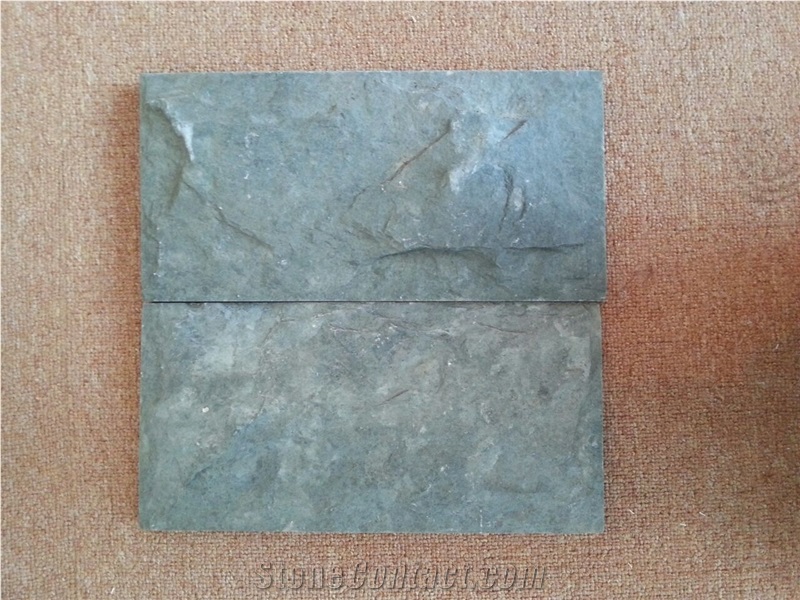 Green Mushroom Marble, Stack Stone, Wall Cladding Panel, Cultural, Garden Stone