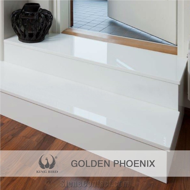 Super White Zero Water Absorption Nano Crystal Stone Stair Steps