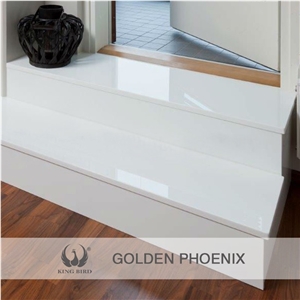 Super White Zero Water Absorption Nano Crystal Stone Stair Steps