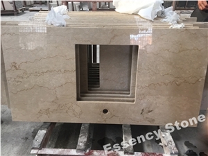 Botticino Classico Extra Marble Countertop,Beige Marble Bathroom Top,Vanity Top