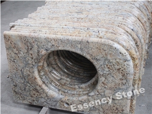 Golden Beach Sand Granite Countertops,Sahara Diamond Gold Granite Bathroom Vanity Tops,Giallo Beach Seam Granite Counters and Vanities