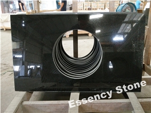 India Absolute Black Granite Vanity Tops,Nero Assoluto India,Super Black,Premium Black Granite Countertop and Backsplash