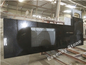 One-Piece L Shape Kitchen Countertop,Black Star Galaxy Granite Kitchen Island Tops One-Piece L Shape Kitchen Countertop,Black Star Galaxy Granite Kitchen Island Tops