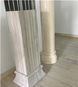 Beige Marble Column, Column Tops, Sculptured Columns