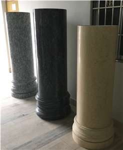 Beige Marble Column, Column Tops, Sculptured Columns