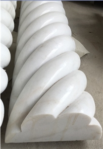 White Marble Column Human Sculpture