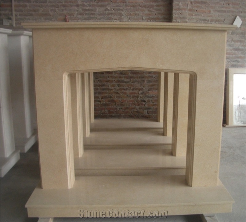 Yellow Onyx Fireplace, Fireplace Insert, Sculptured Fireplace