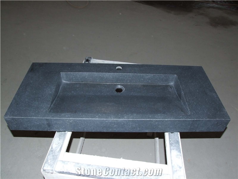 China Black Basalt G684 Polished, Black Pearl, Fuding Black Polished and Honed Kitchen and Bathroom Basin, Sinks, Wash Bowls, Round Sinks, Rectangle Basins, Oval Sinks, Square Sinks