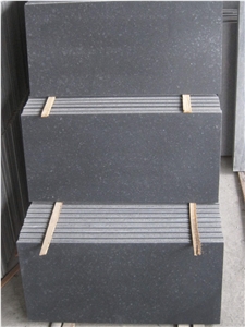 China Black Basalt G684 Polished, Black Pearl, Fuding Black Slab & Floor Tile Honed
