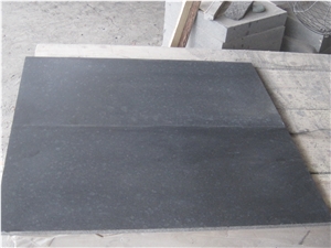 China Black Basalt G684 Polished, Black Pearl, Fuding Black Slab & Floor Tile Honed