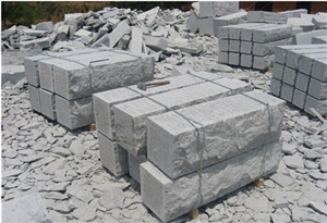 China Grey Granite G341,Grey Granite Mushroom Wall Block, G341 Grey Granite Mushroom Wall, Cut-To-Size