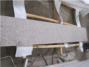 China Peach Red Granite G687 Cherry Pink ,Peach Blossom Red Gutian ,Taohua Hong Granite Flamed Step, Stair, Tread, Riser, Threshold